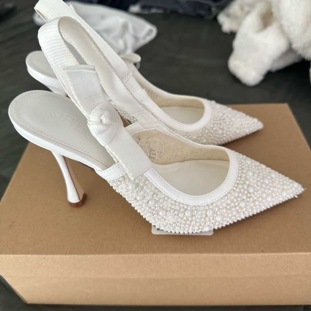 Steve Madden BRI WHITE LACE PEARL